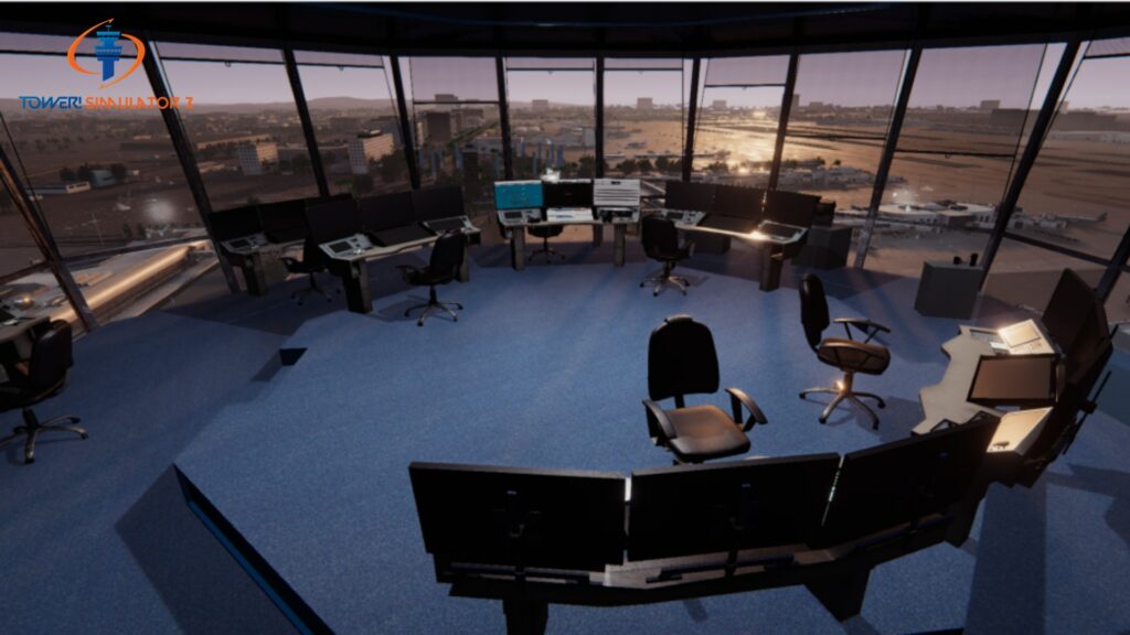 Tower air traffic control simulator